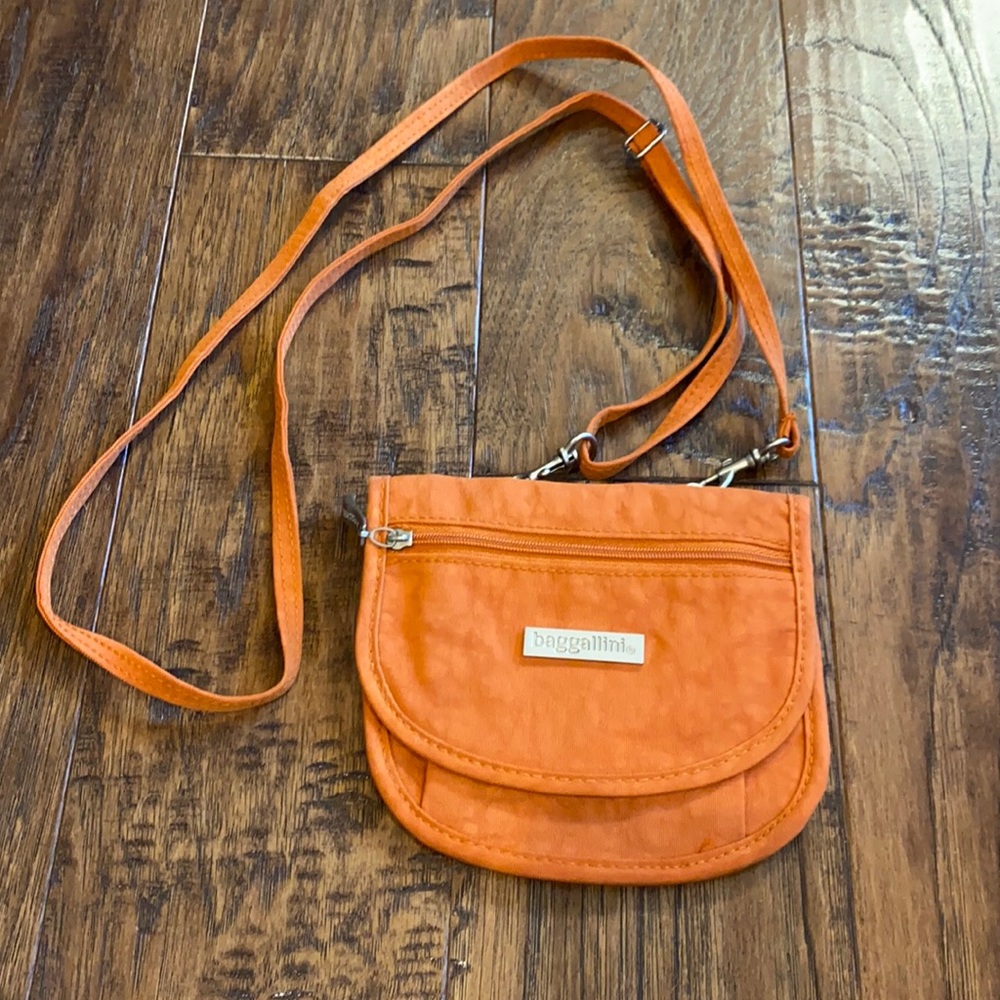 Orange Baggalini Crossbody Bag
